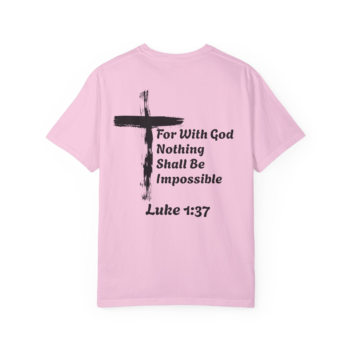 Unisex Christian Inspirational T-Shirt - 'Jesus Saves' Design with Luke 1:37