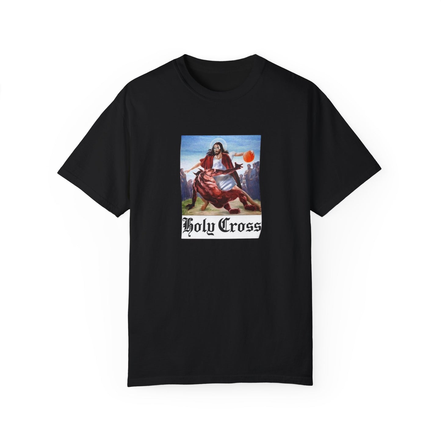 Holy Cross Unisex Garment-Dyed T-Shirt | Vintage Religious Art Tee