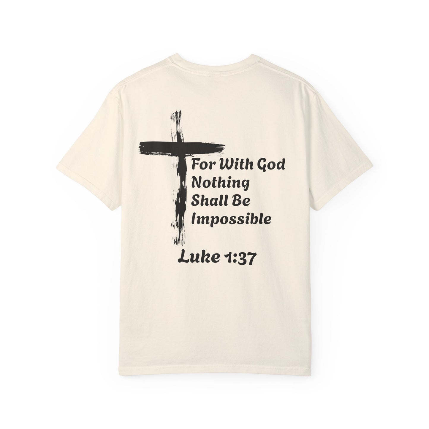 Unisex Christian Inspirational T-Shirt - 'Jesus Saves' Design with Luke 1:37