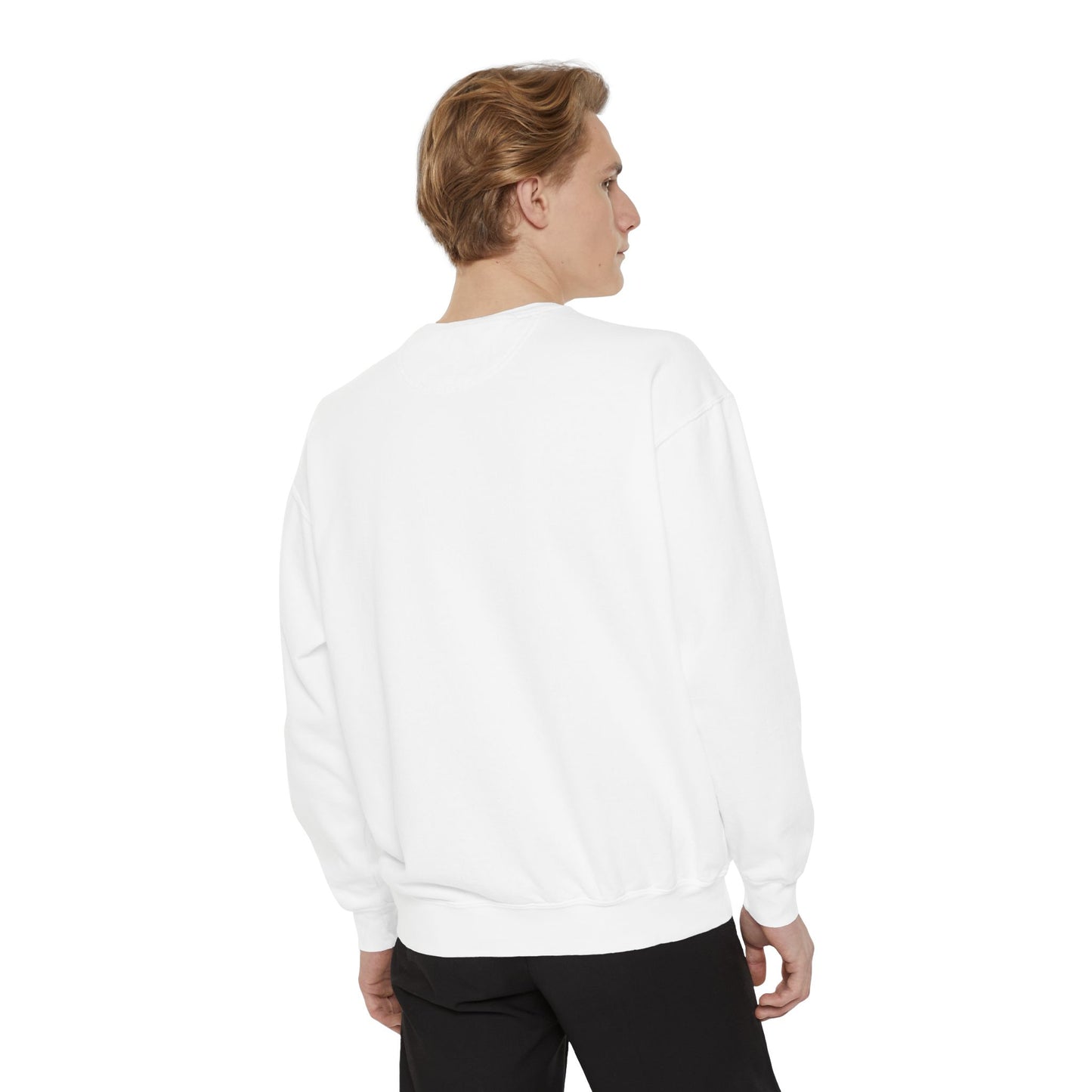 Garment-Dyed Cross Sweatshirt for Comfort & Faith