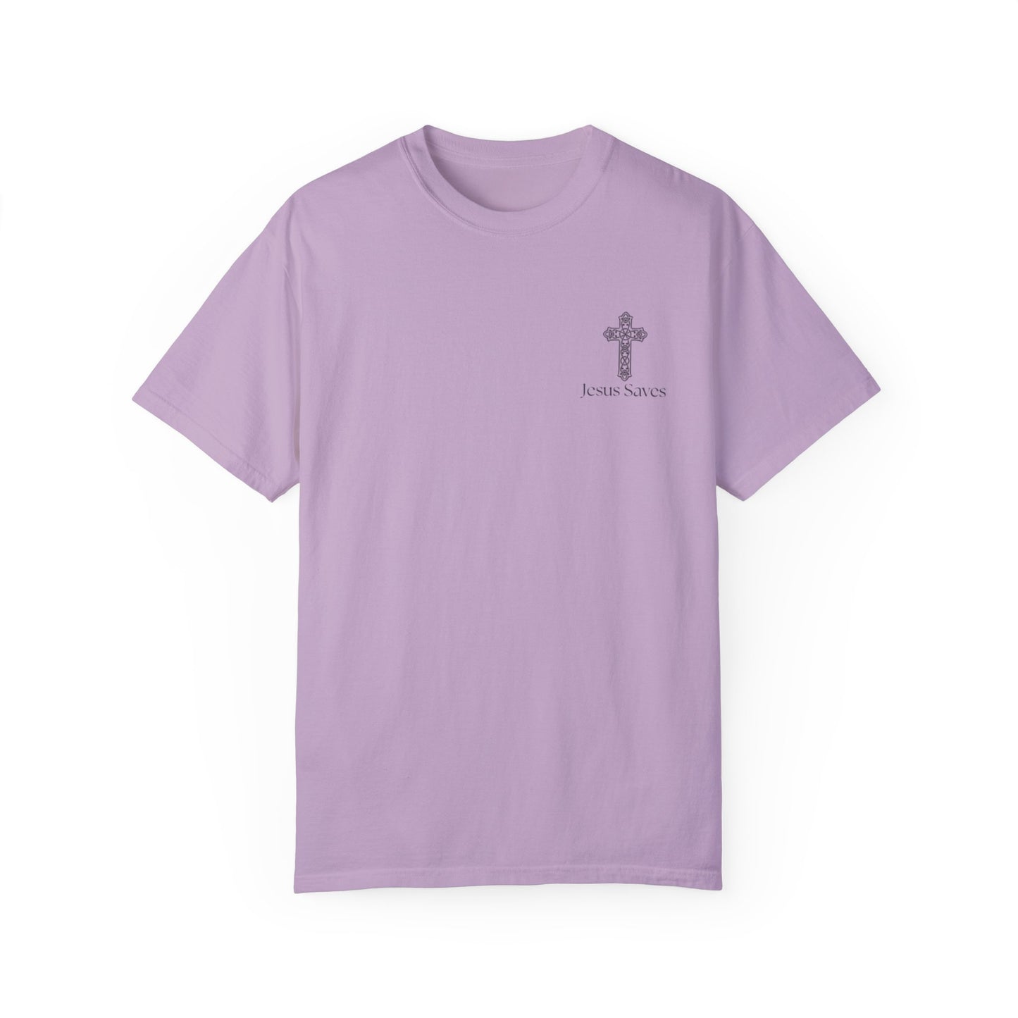 Unisex Christian Inspirational T-Shirt - 'Jesus Saves' Design with Luke 1:37