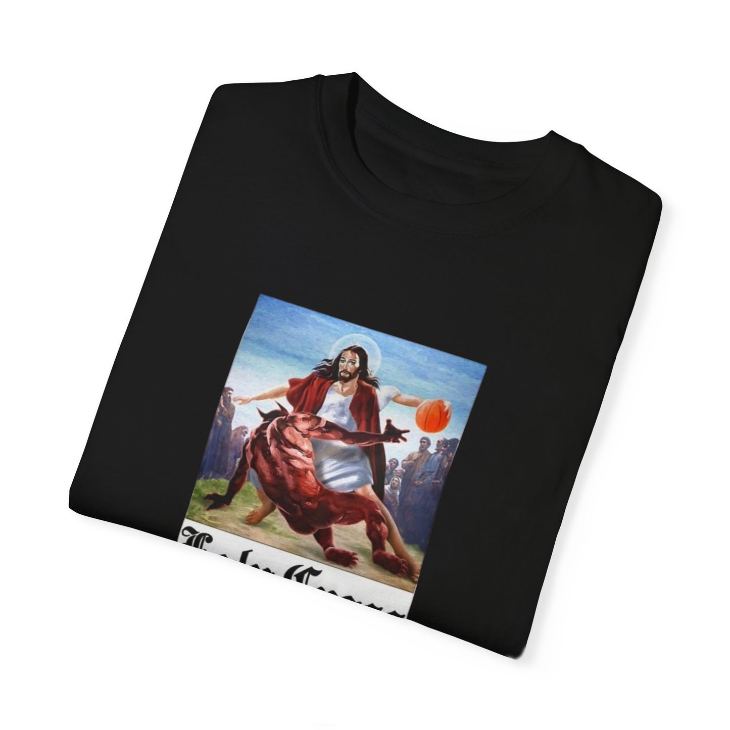 Holy Cross Unisex Garment-Dyed T-Shirt | Vintage Religious Art Tee