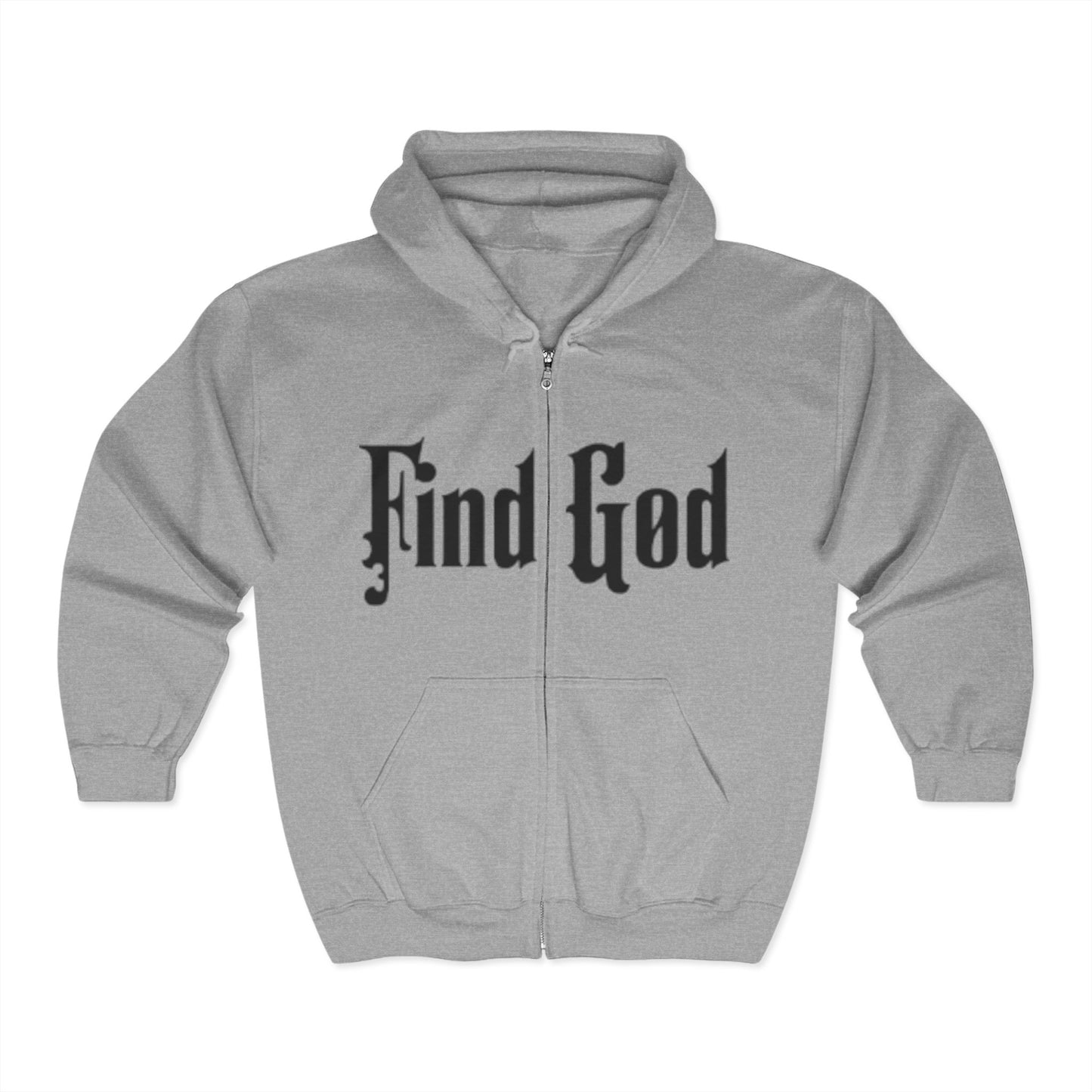 Find God Unisex Heavy Blend Full Zip Hooded Sweatshirt - Cozy Faith-Inspired Apparel