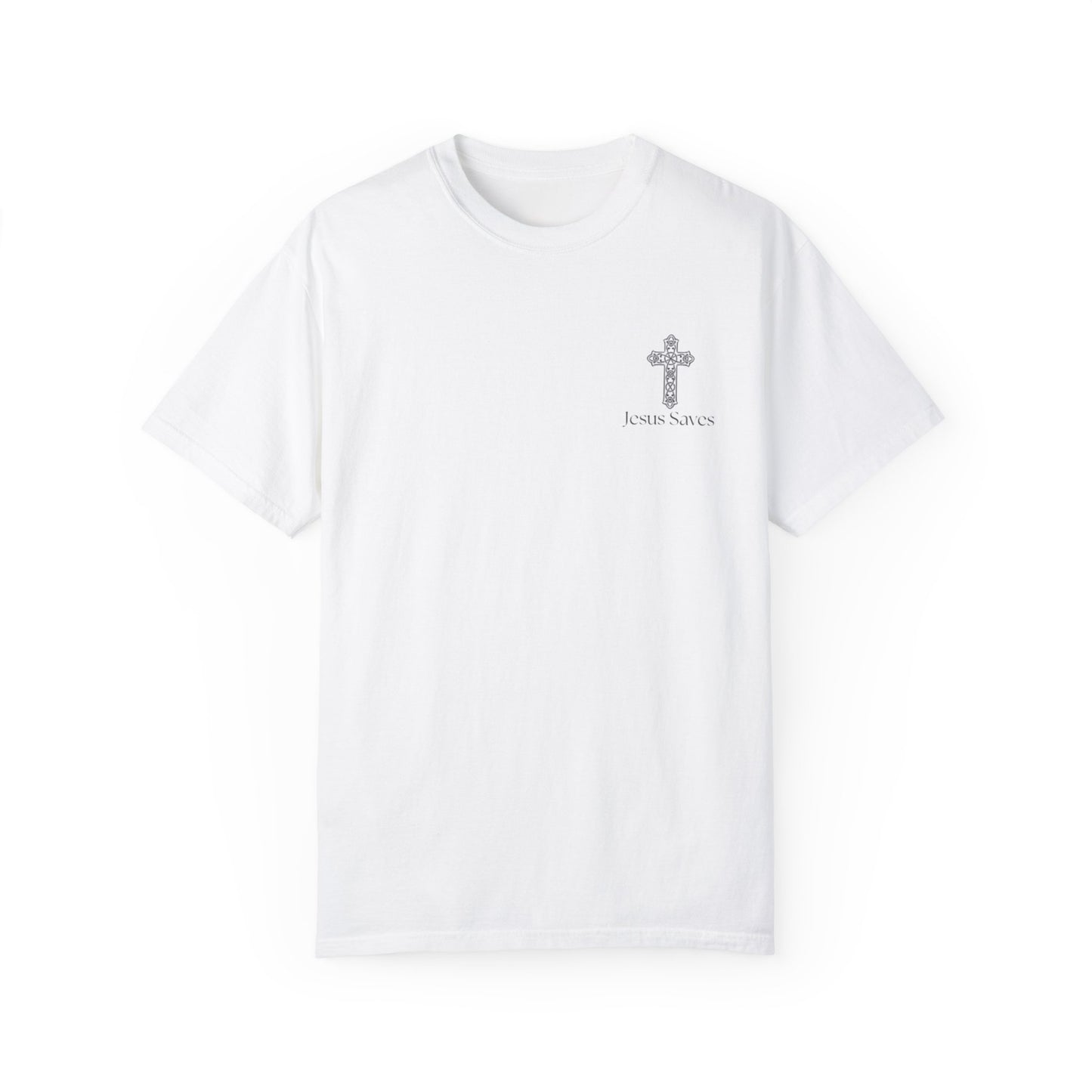 Unisex Christian Inspirational T-Shirt - 'Jesus Saves' Design with Luke 1:37