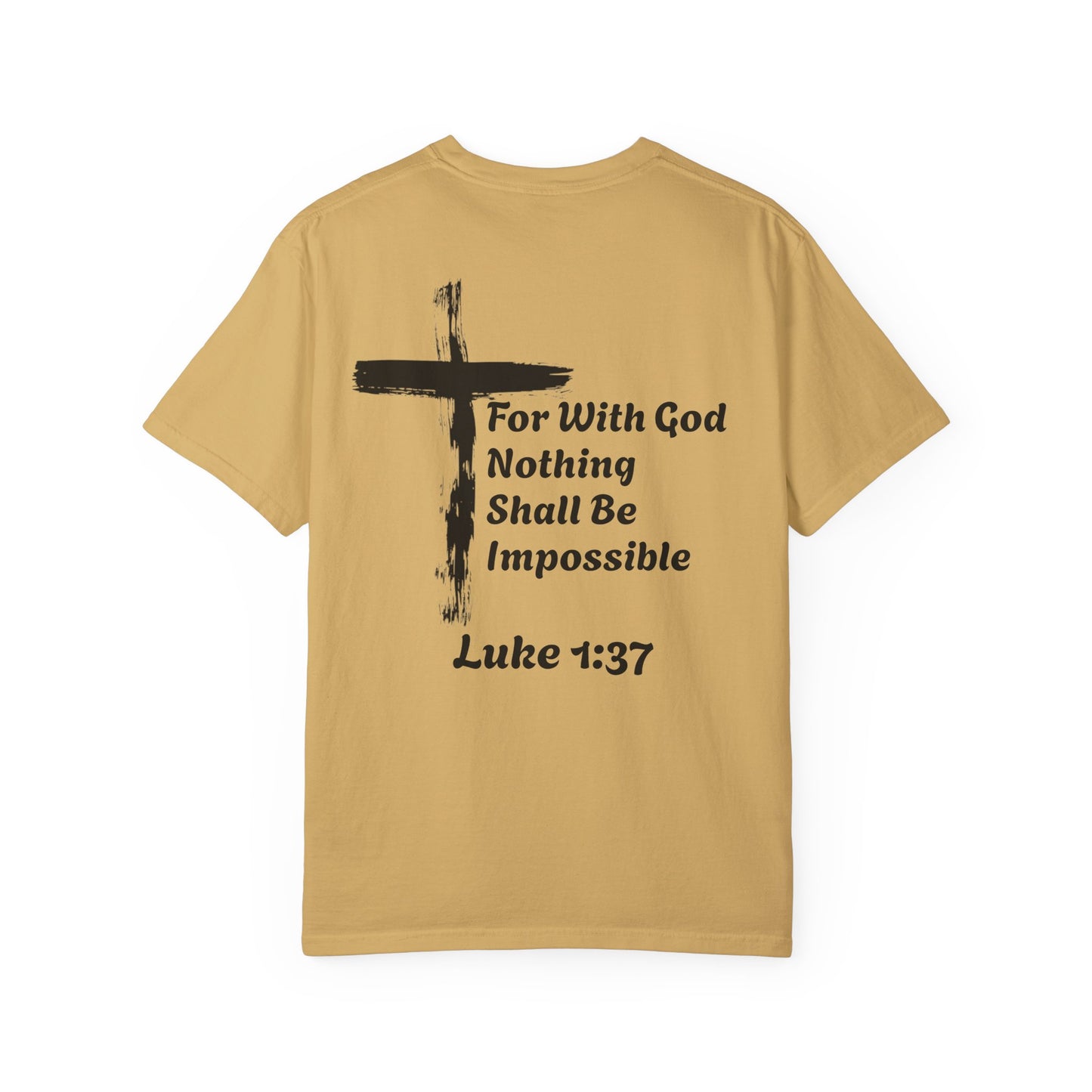 Unisex Christian Inspirational T-Shirt - 'Jesus Saves' Design with Luke 1:37