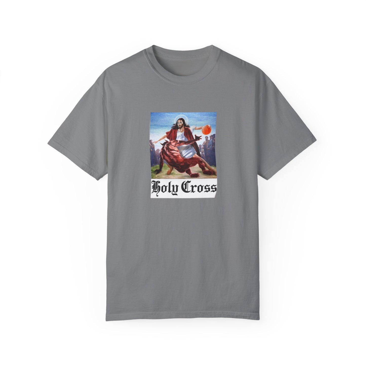 Holy Cross Unisex Garment-Dyed T-Shirt | Vintage Religious Art Tee