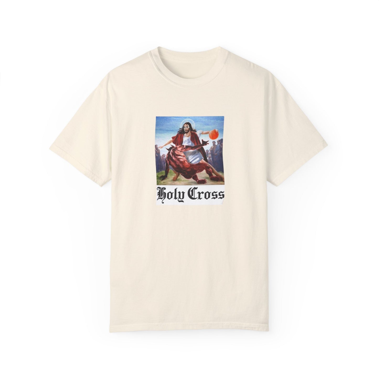 Holy Cross Unisex Garment-Dyed T-Shirt | Vintage Religious Art Tee