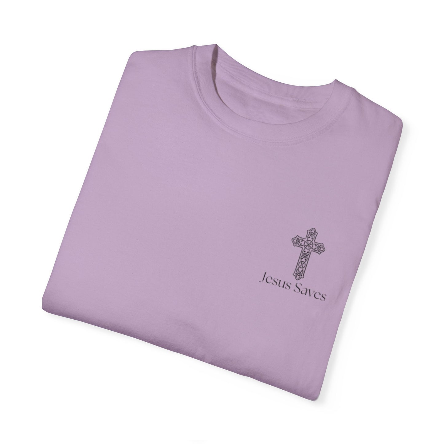 Unisex Christian Inspirational T-Shirt - 'Jesus Saves' Design with Luke 1:37