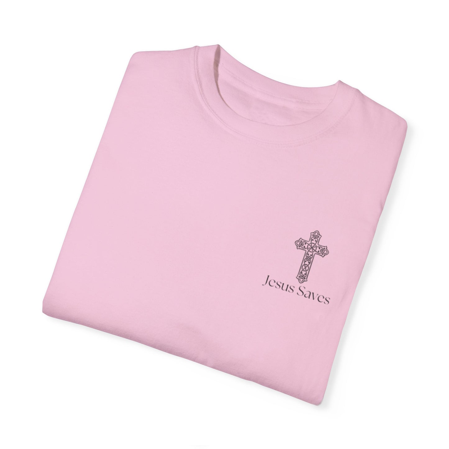 Unisex Christian Inspirational T-Shirt - 'Jesus Saves' Design with Luke 1:37